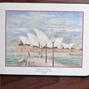 Jason Placemats Set with Scenic Illustrations Australia Sydney Harbors